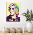 John Locke in Pop Art Portrait by Ahmad Taufiq on GIANT ART - white vector illustration