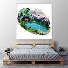 Lac by Julie Baldassi on GIANT ART - green photo illustration