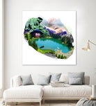 Lac by Julie Baldassi on GIANT ART - green photo illustration