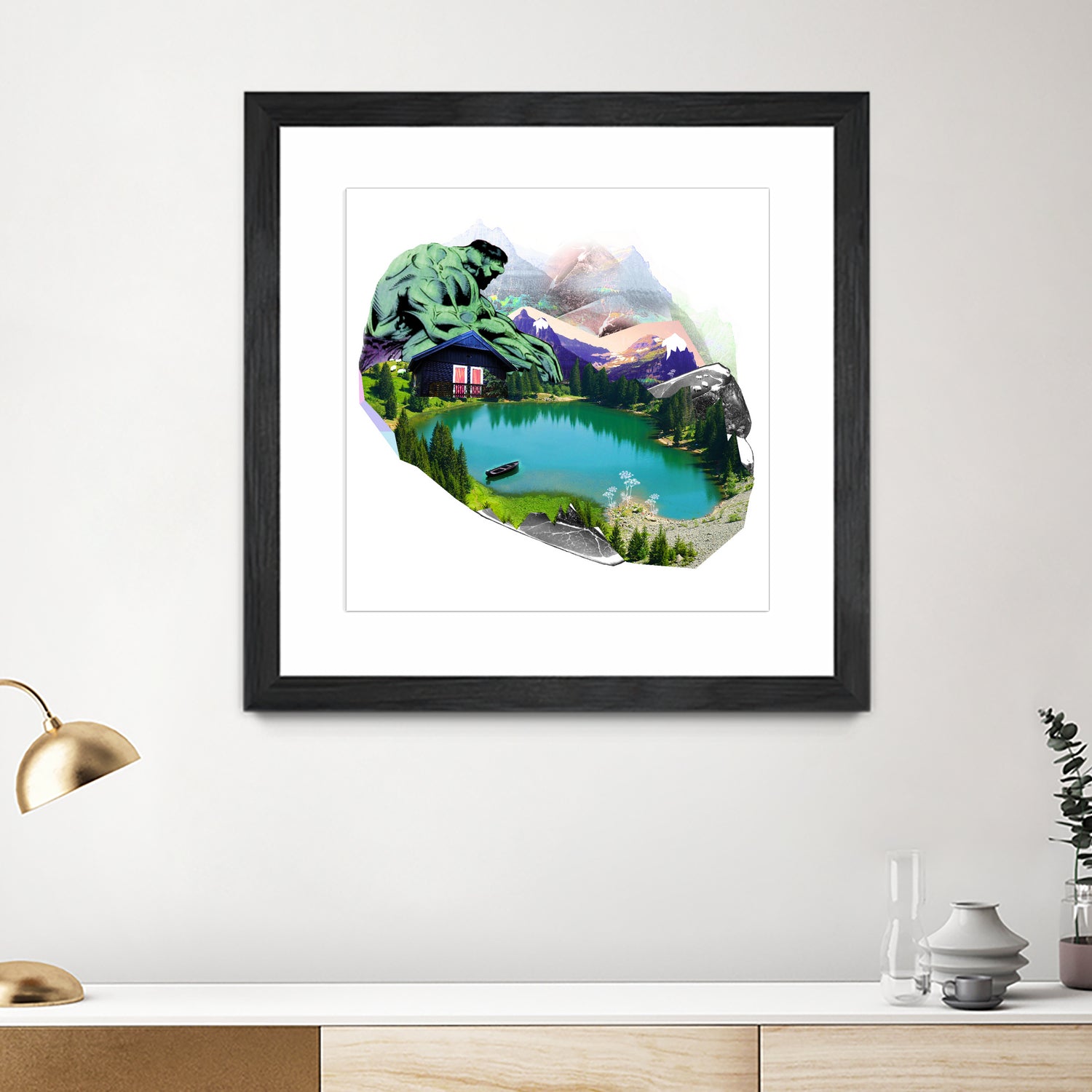 Lac by Julie Baldassi on GIANT ART - green photo illustration