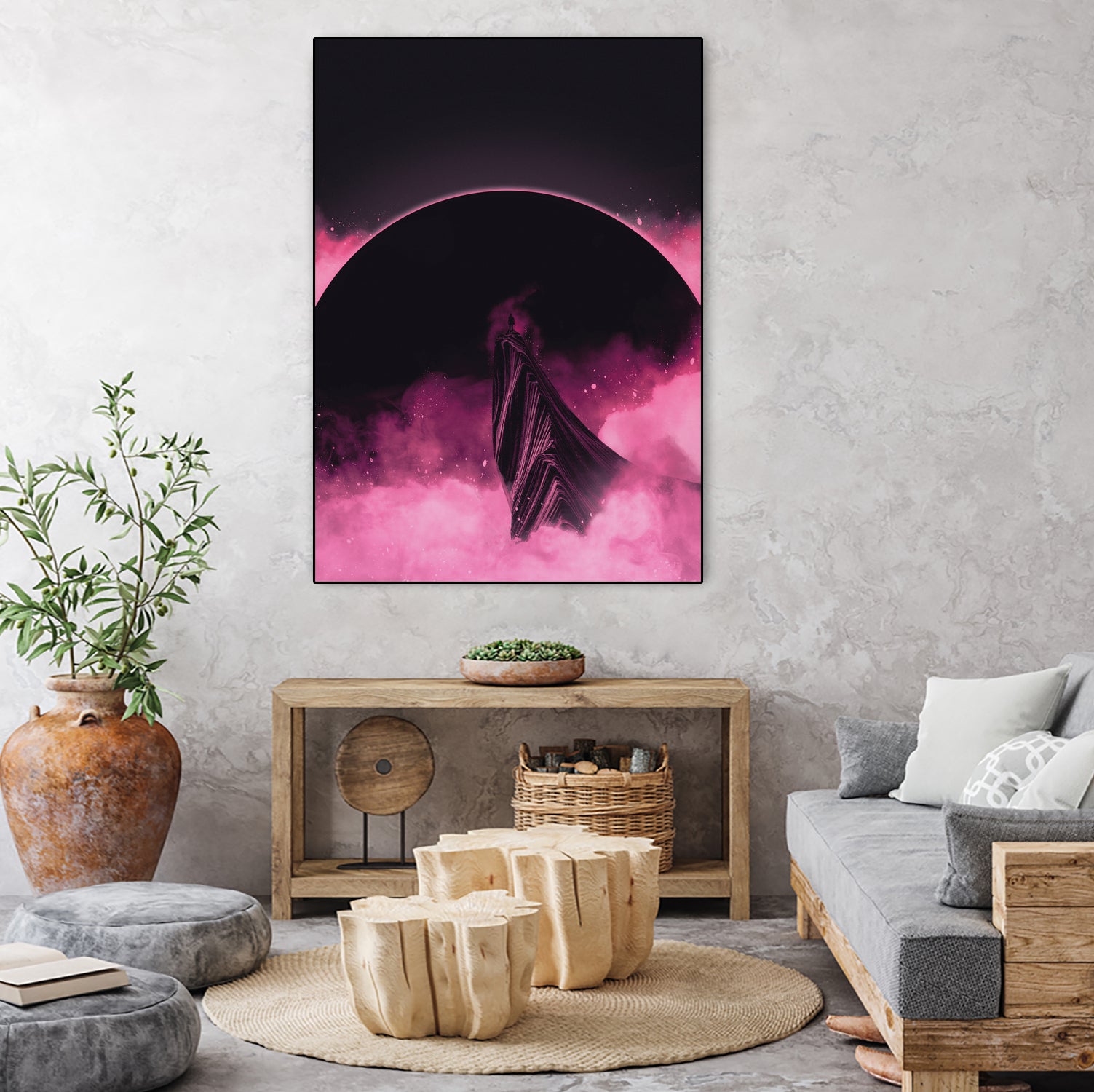 No Stars by Adam Priester on GIANT ART - pink digital painting