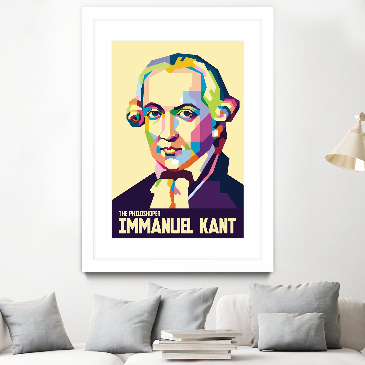 Immanuel Kant in Pop Art Portrait by Ahmad Taufiq on GIANT ART - white digital drawing