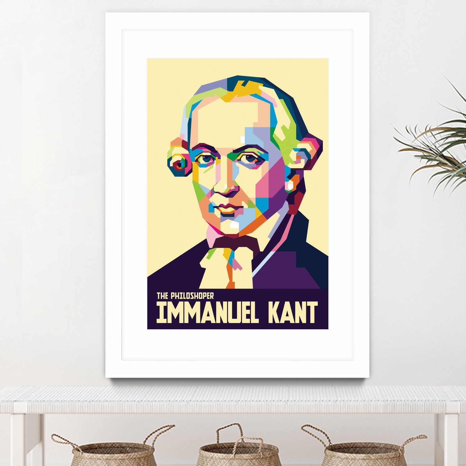 Immanuel Kant in Pop Art Portrait by Ahmad Taufiq on GIANT ART - white digital drawing