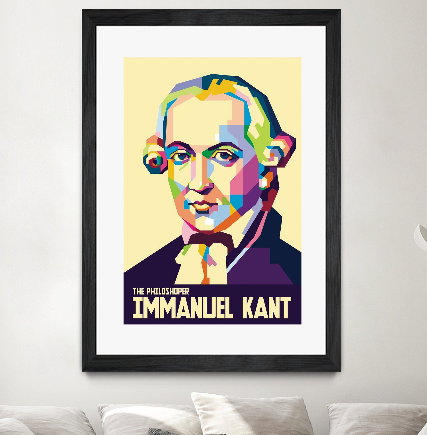 Immanuel Kant in Pop Art Portrait by Ahmad Taufiq on GIANT ART - white digital drawing