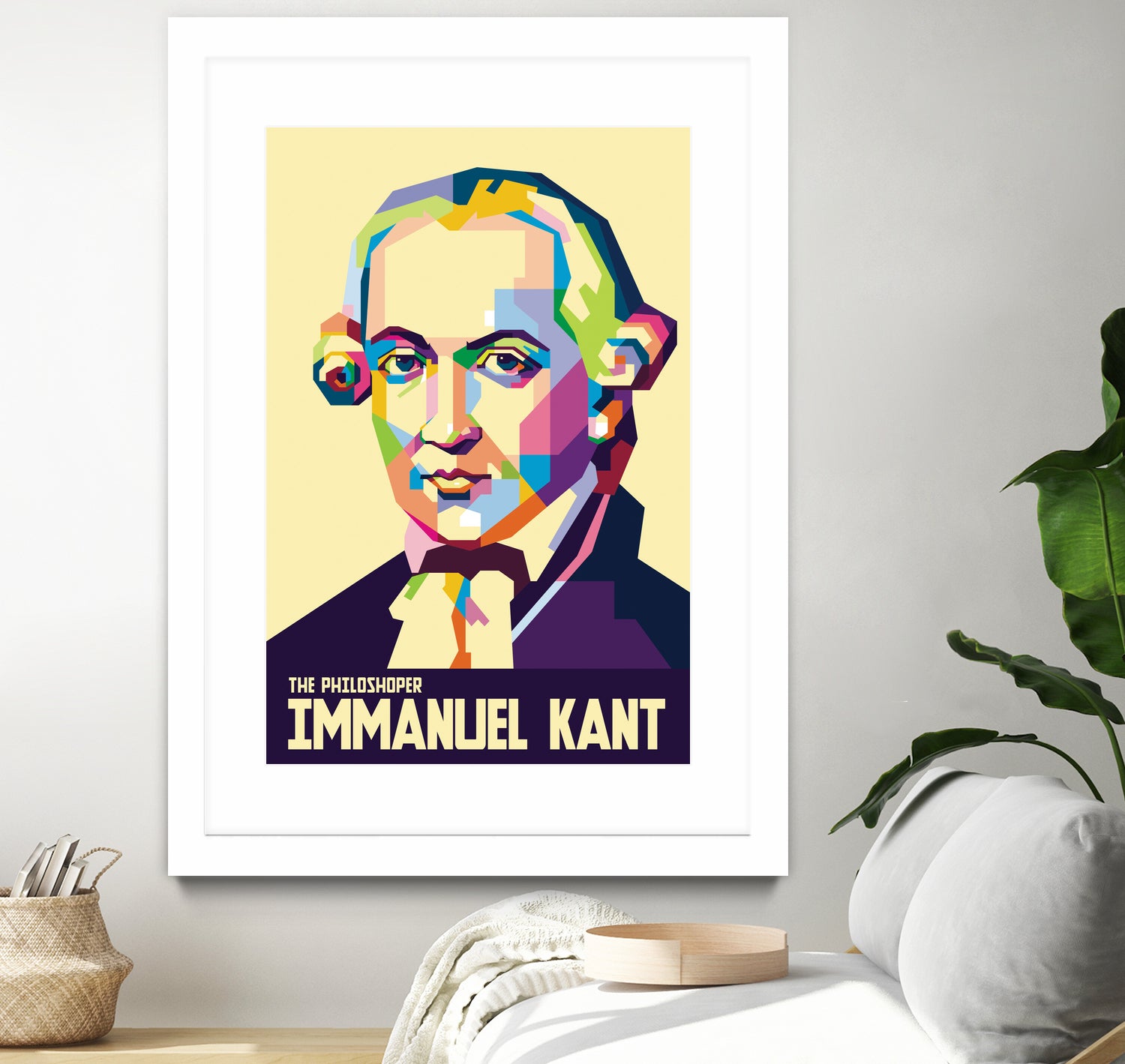 Immanuel Kant in Pop Art Portrait by Ahmad Taufiq on GIANT ART - white digital drawing