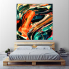 ABSTRACT COLORFUL PAINTING II-B3 by Pia Schneider on GIANT ART - orange mixed media