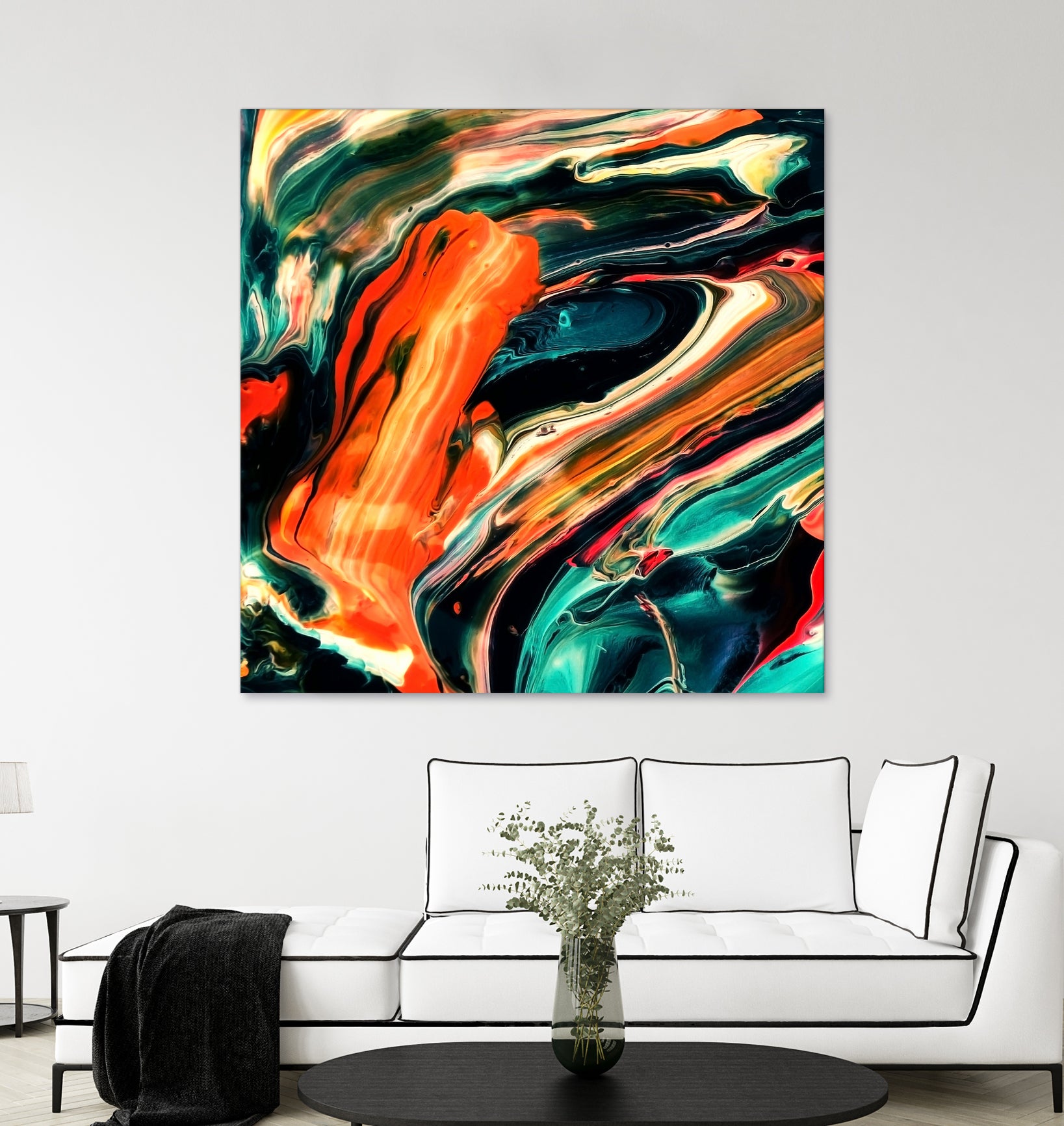 ABSTRACT COLORFUL PAINTING II-B3 by Pia Schneider on GIANT ART - orange mixed media