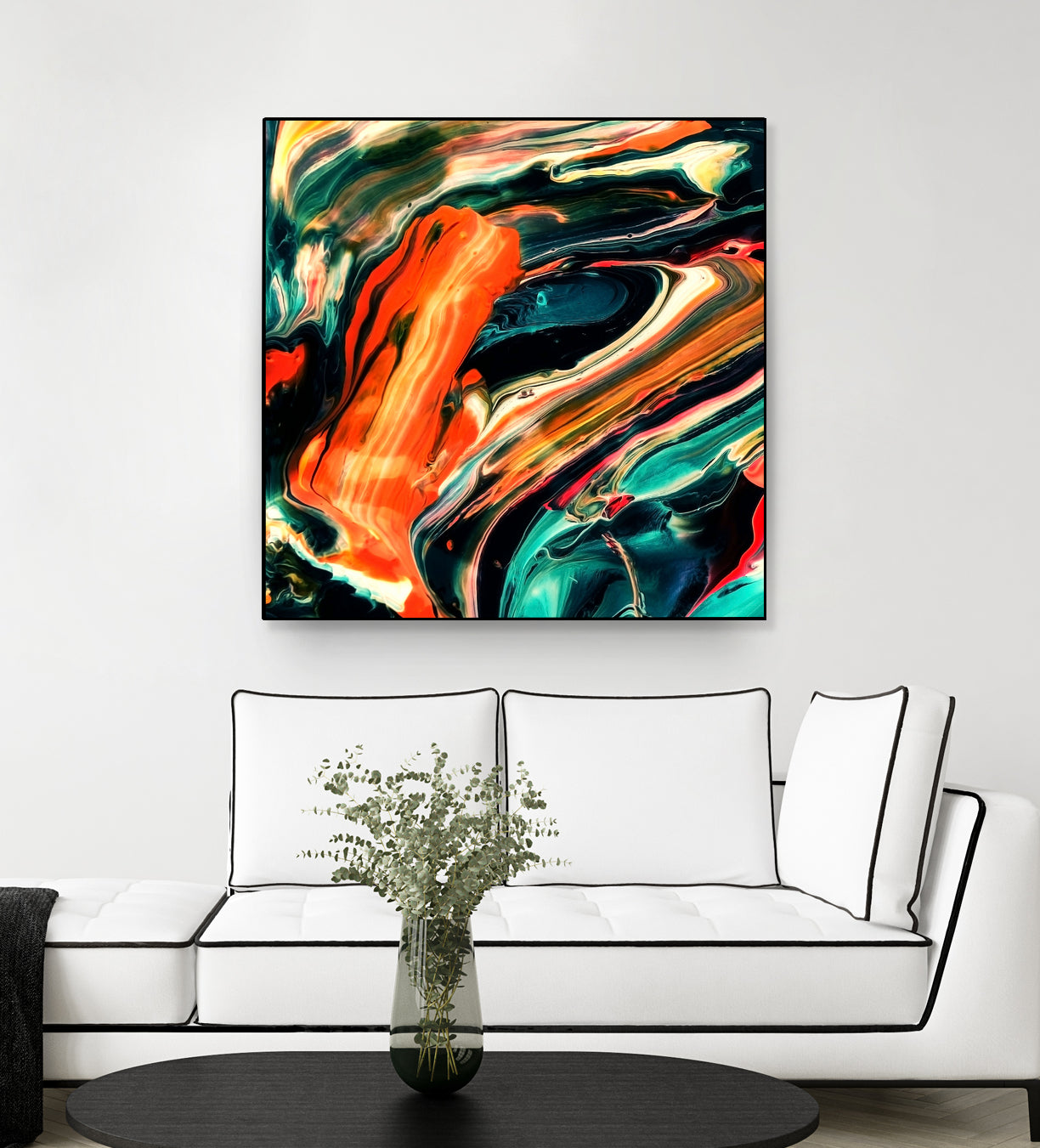 ABSTRACT COLORFUL PAINTING II-B3 by Pia Schneider on GIANT ART - orange mixed media