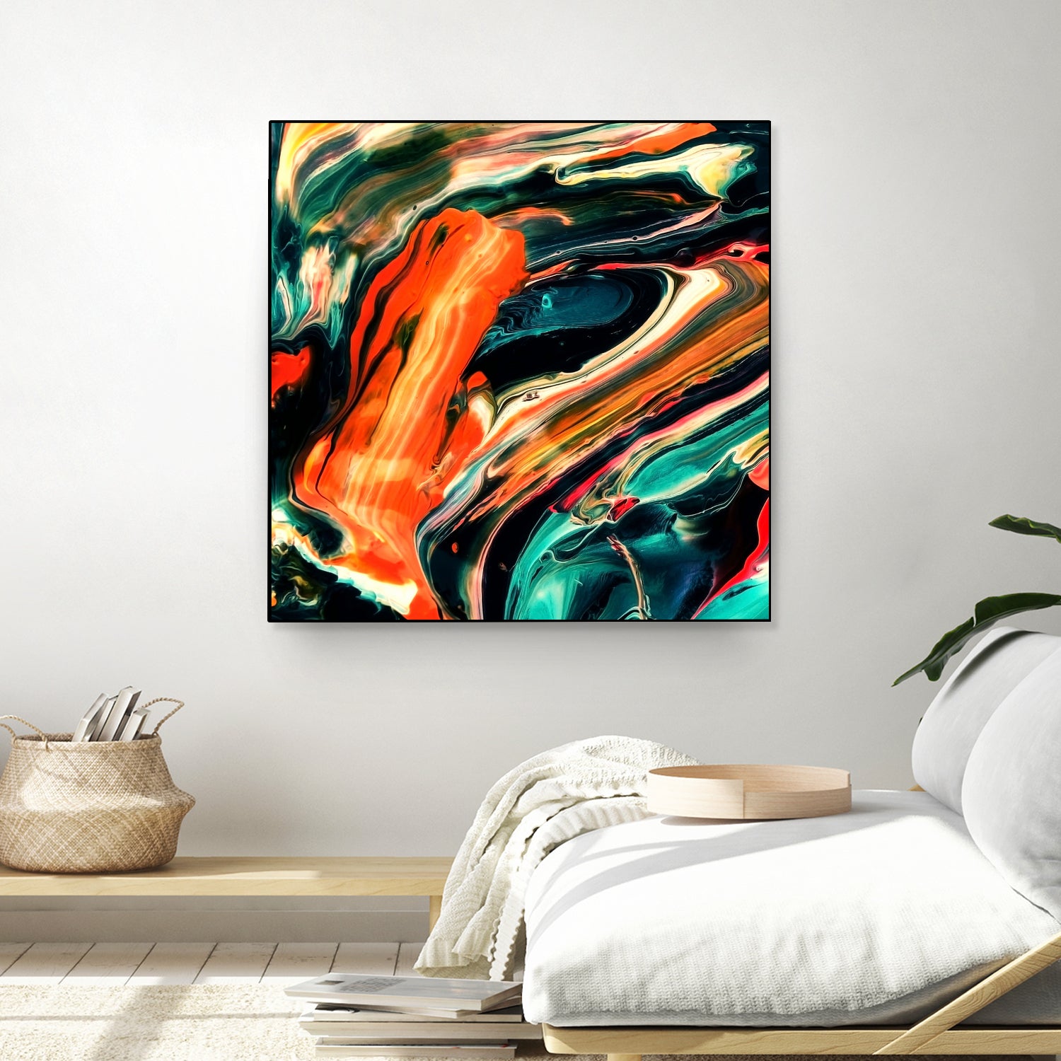 ABSTRACT COLORFUL PAINTING II-B3 by Pia Schneider on GIANT ART - orange mixed media