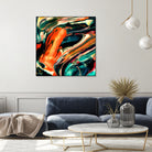 ABSTRACT COLORFUL PAINTING II-B3 by Pia Schneider on GIANT ART - orange mixed media