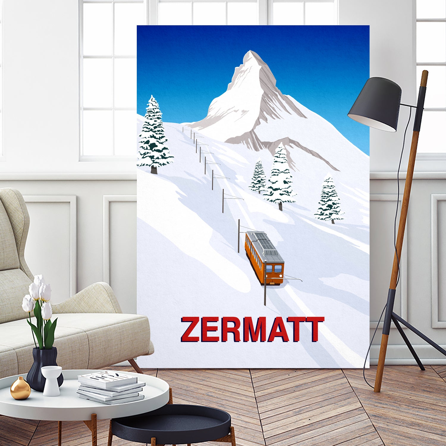 ZERMATT by Steve Ash on GIANT ART - white digital painting