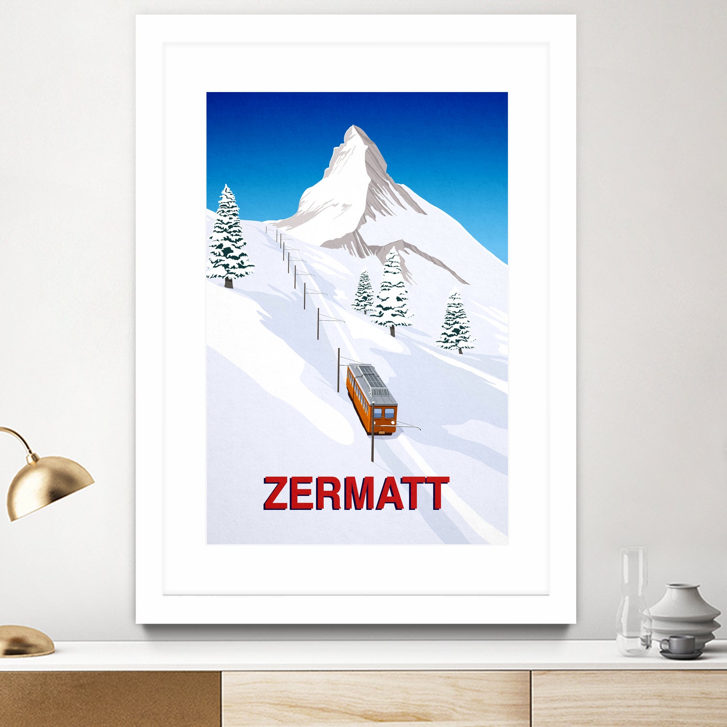 ZERMATT by Steve Ash on GIANT ART - white digital painting