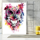 Owl by RIZA PEKER on GIANT ART - pink digital painting