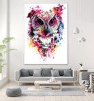 Owl by RIZA PEKER on GIANT ART - pink digital painting