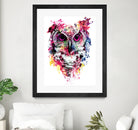 Owl by RIZA PEKER on GIANT ART - pink digital painting