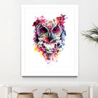 Owl by RIZA PEKER on GIANT ART - pink digital painting