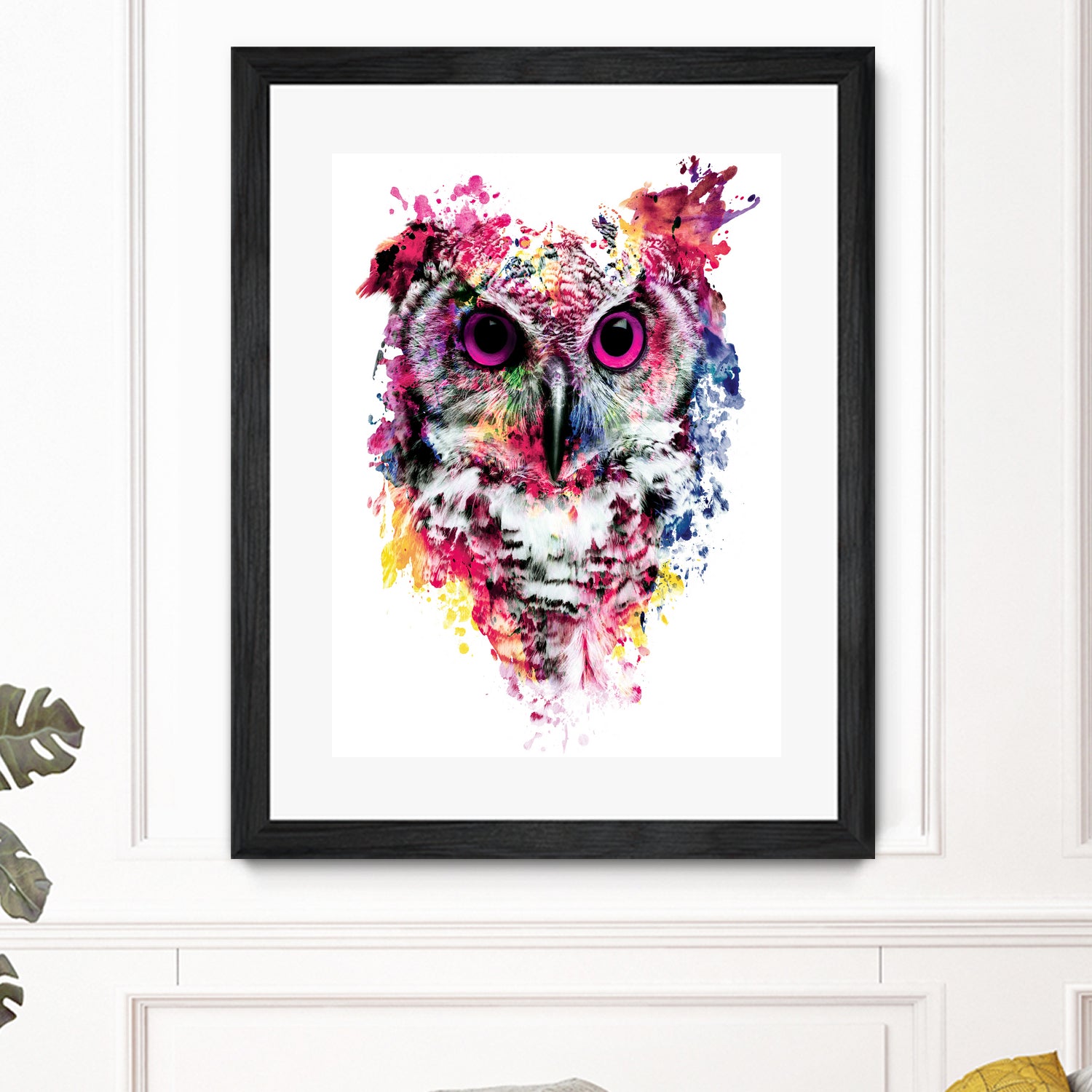 Owl by RIZA PEKER on GIANT ART - pink digital painting