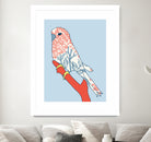 BUDGIE FLORAL BLUE by Thomas Fernez on GIANT ART - blue digital painting