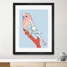 BUDGIE FLORAL BLUE by Thomas Fernez on GIANT ART - blue digital painting