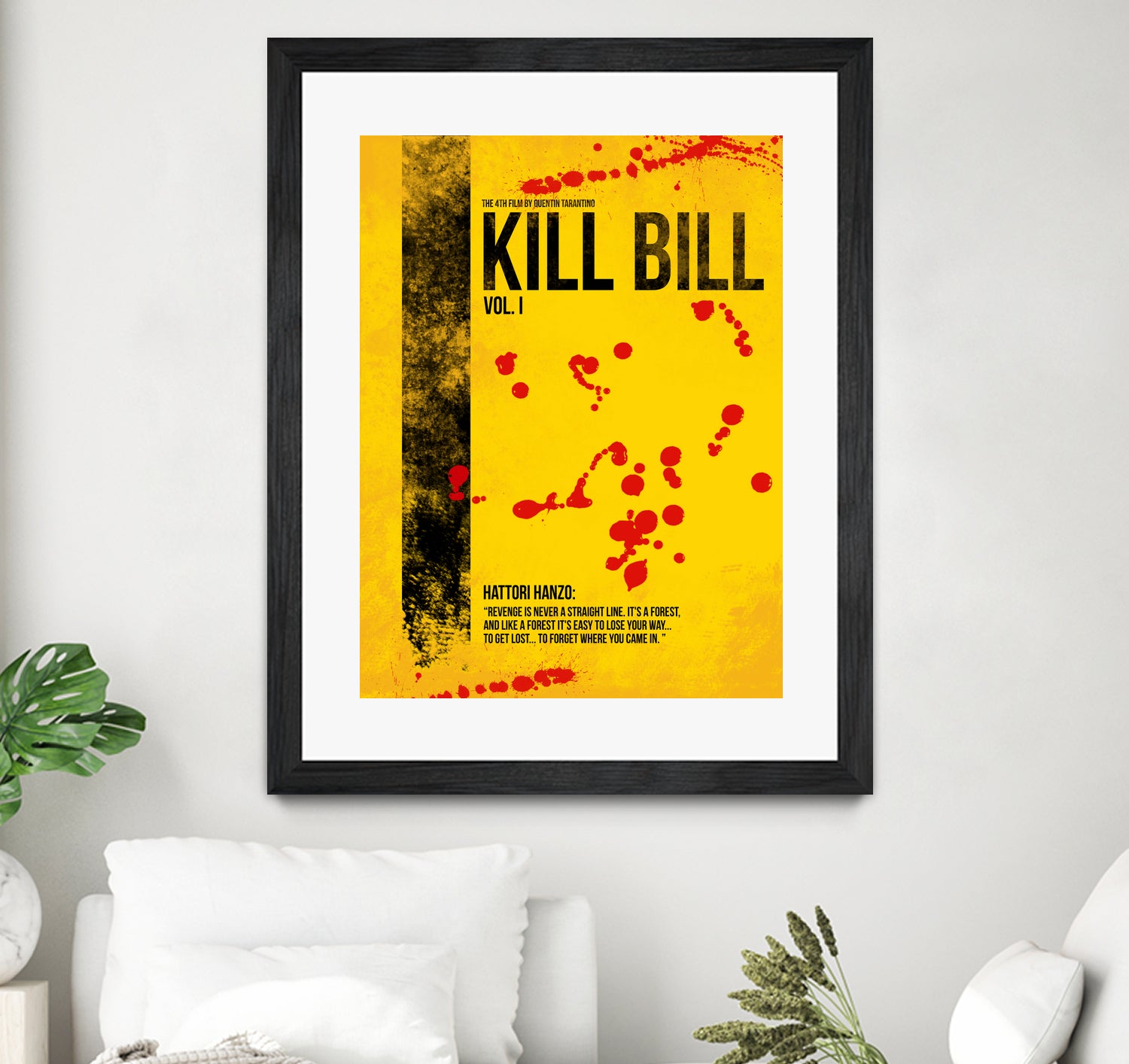 Kill Bill - Vol. I minimal movie poster alternative by HDMI 2K on GIANT ART - yellow typography