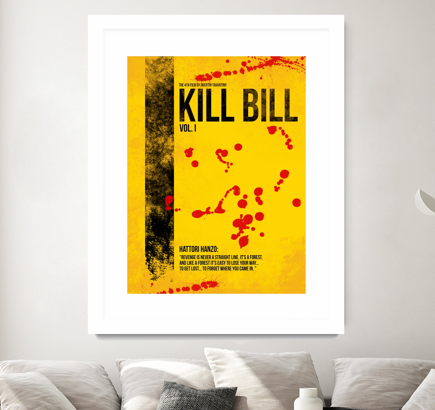 Kill Bill - Vol. I minimal movie poster alternative by HDMI 2K on GIANT ART - yellow typography