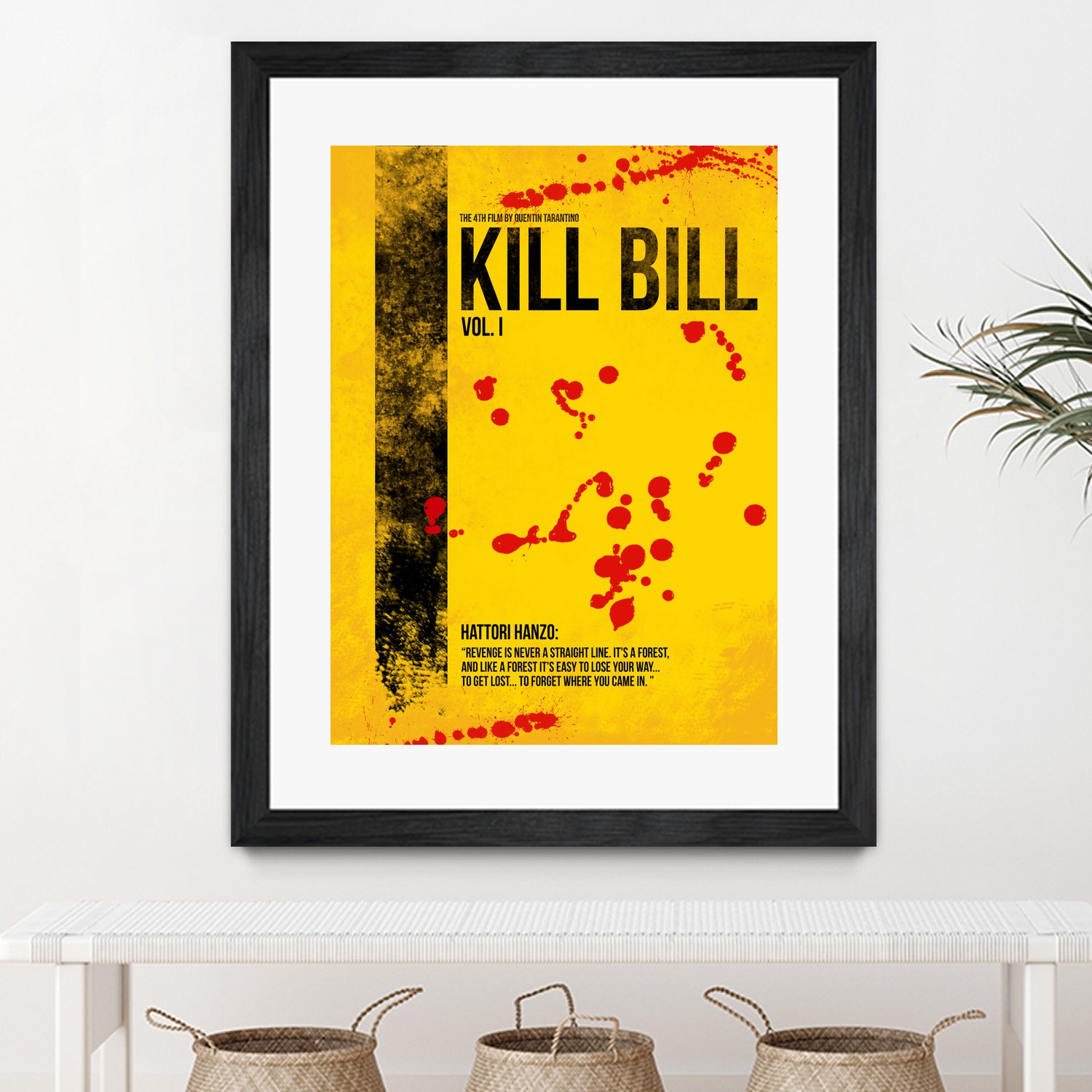 Kill Bill - Vol. I minimal movie poster alternative by HDMI 2K on GIANT ART - yellow typography