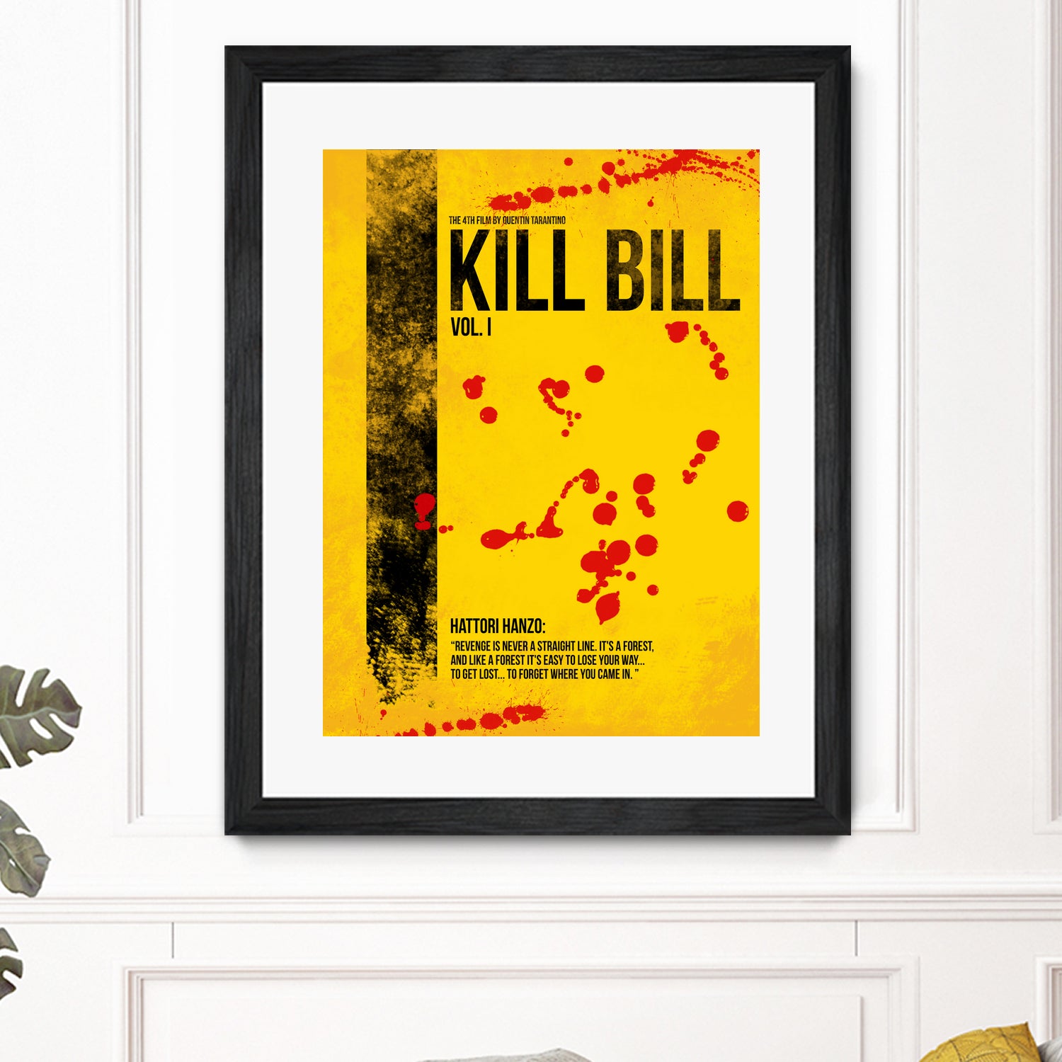 Kill Bill - Vol. I minimal movie poster alternative by HDMI 2K on GIANT ART - yellow typography