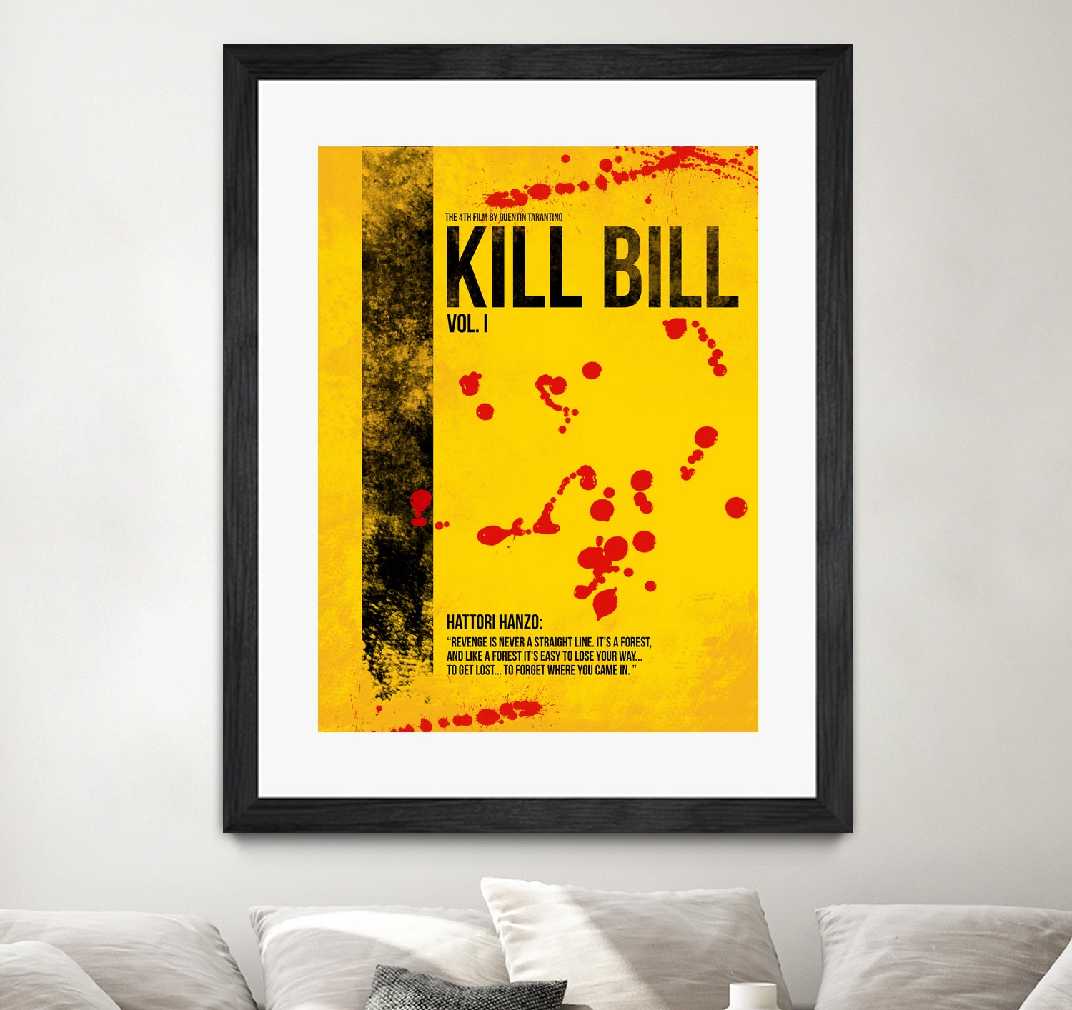 Kill Bill - Vol. I minimal movie poster alternative by HDMI 2K on GIANT ART - yellow typography