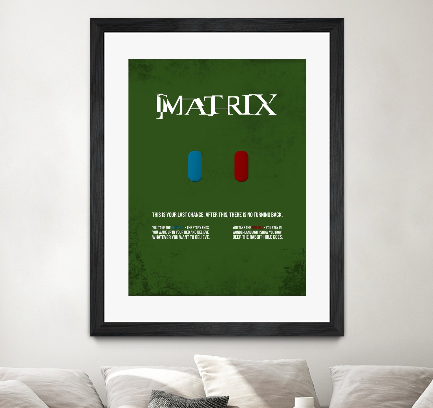 Matrix - minimal movie poster by HDMI 2K on GIANT ART - green typography