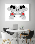 Snoopy Joe Cool by Caroline BESSIERES on GIANT ART - gray digital drawing