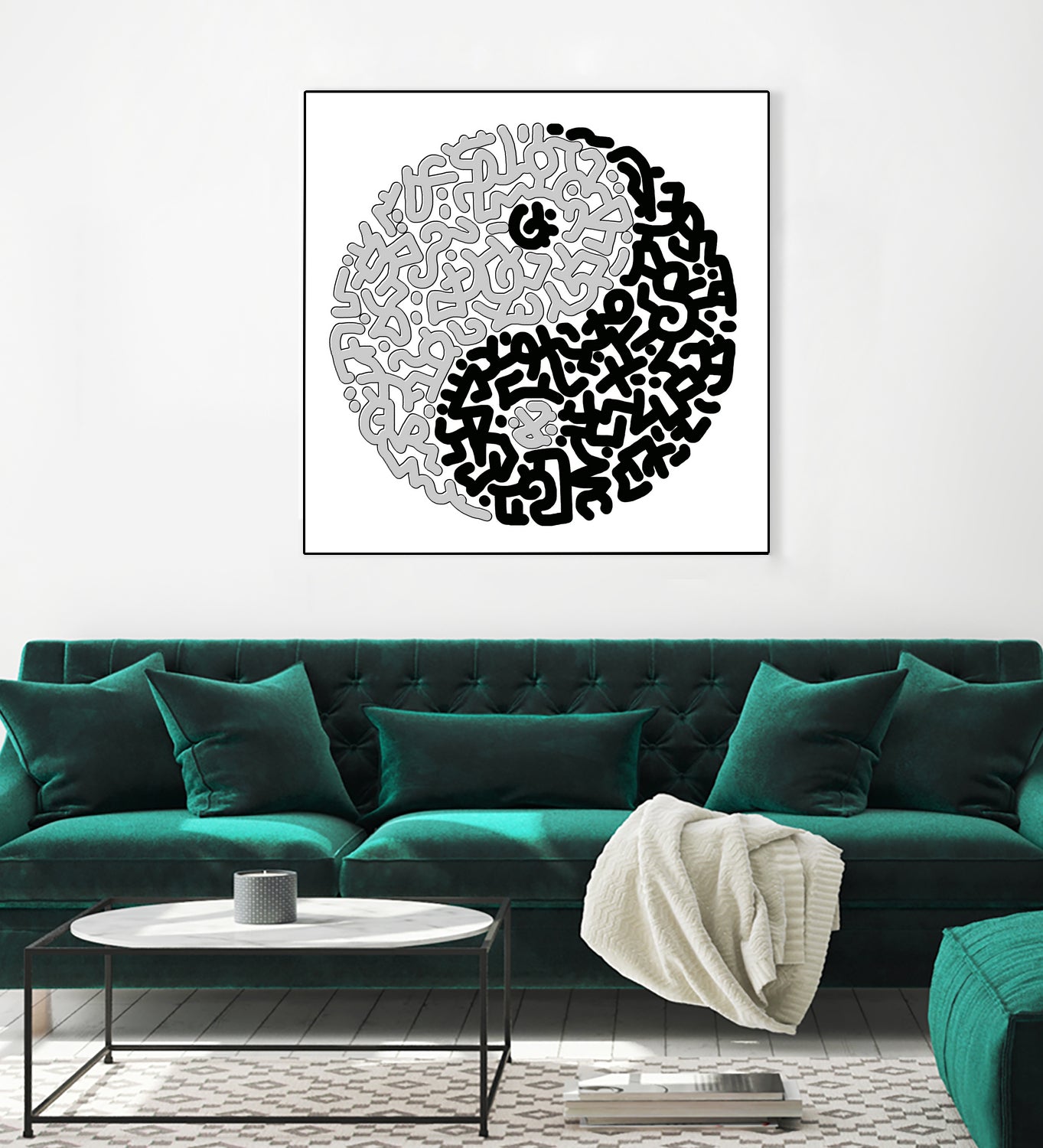 Yin & Yang by Caroline BESSIERES on GIANT ART - black digital drawing