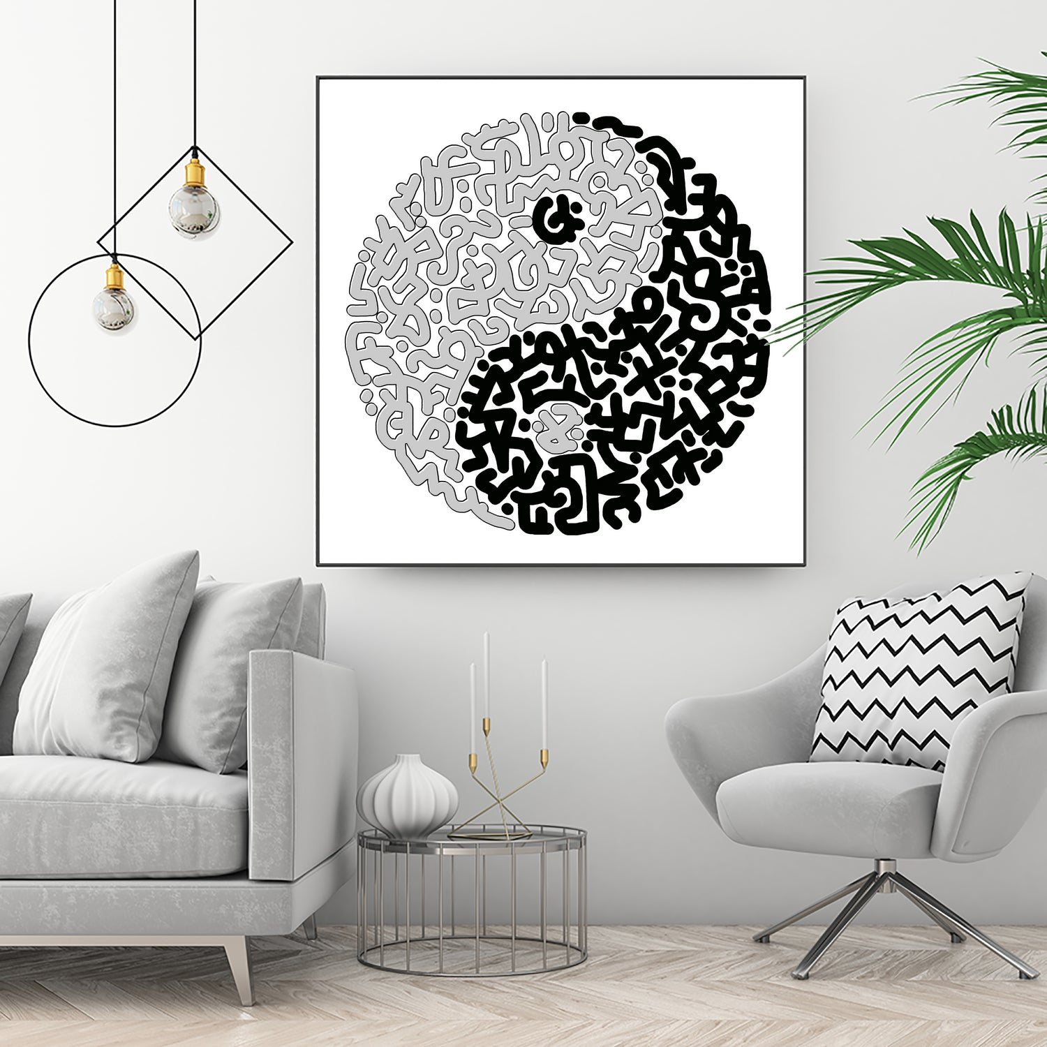 Yin & Yang by Caroline BESSIERES on GIANT ART - black digital drawing