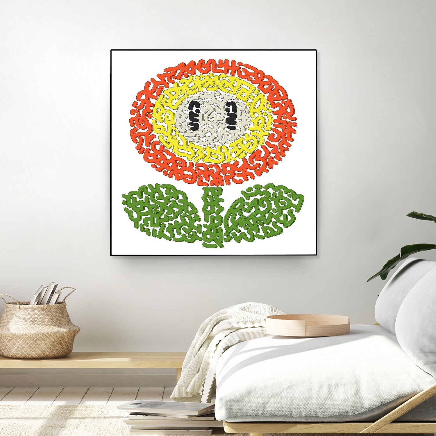 Mario's Flower of Fire by Caroline BESSIERES on GIANT ART - orange game design