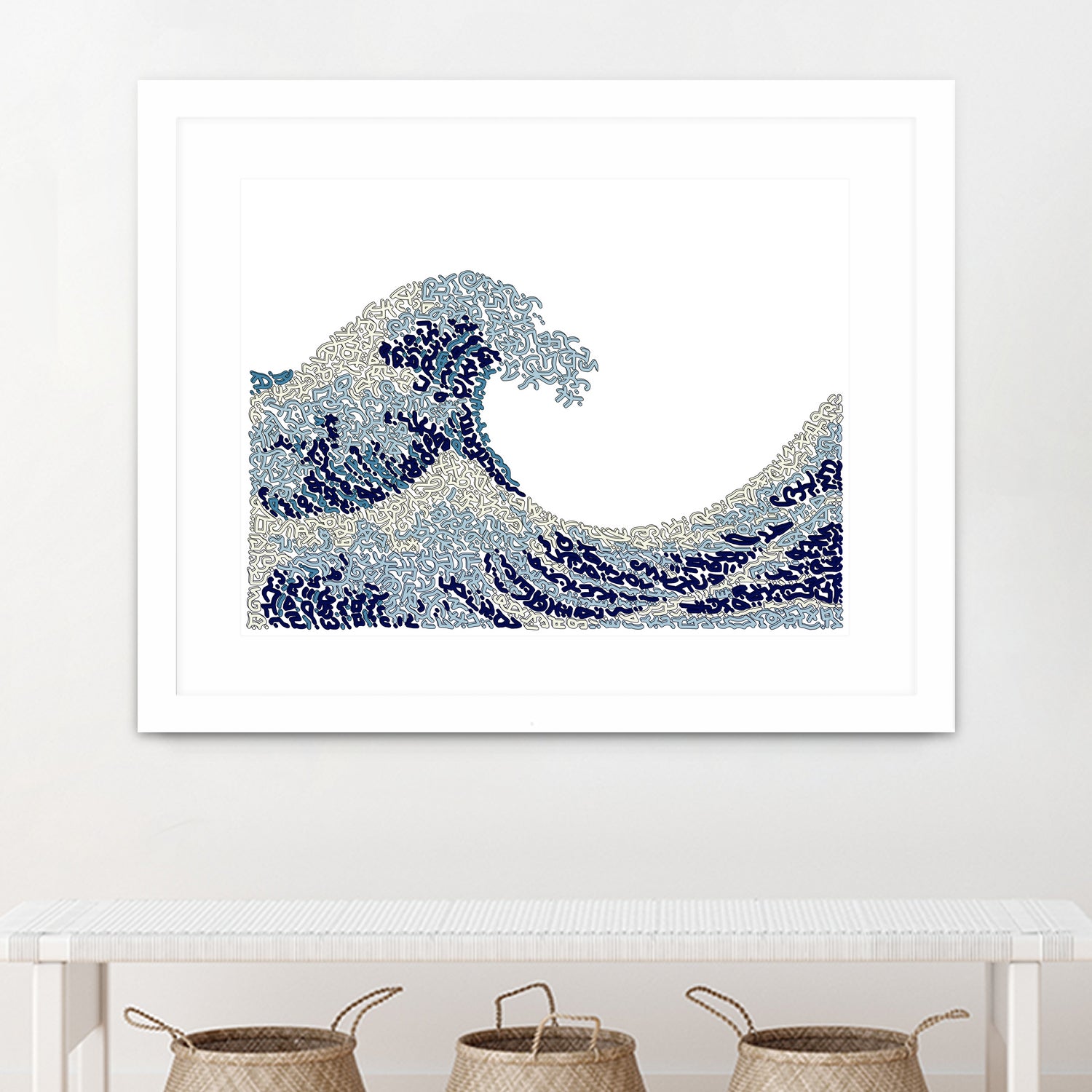 The Wave by Caroline BESSIERES on GIANT ART - blue digital drawing