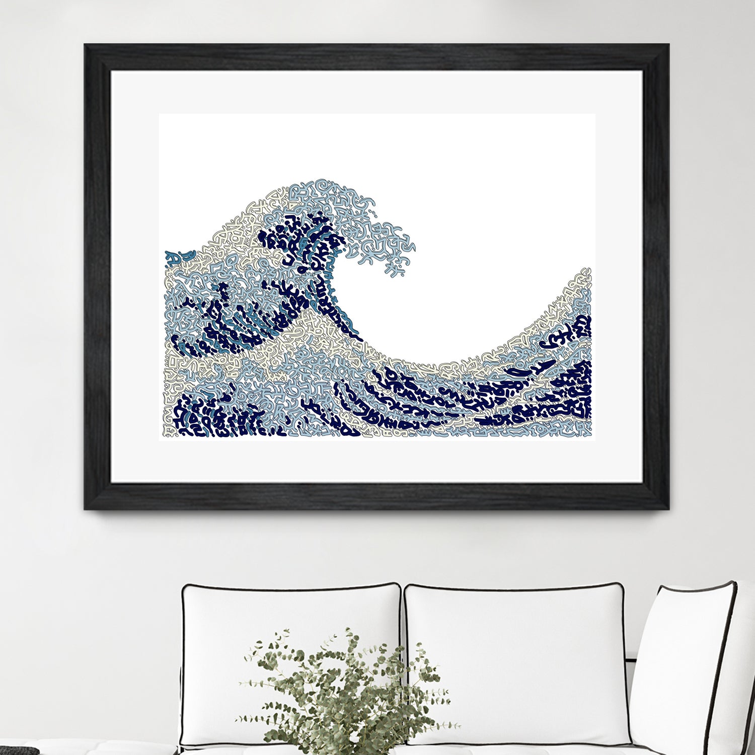 The Wave by Caroline BESSIERES on GIANT ART - blue digital drawing