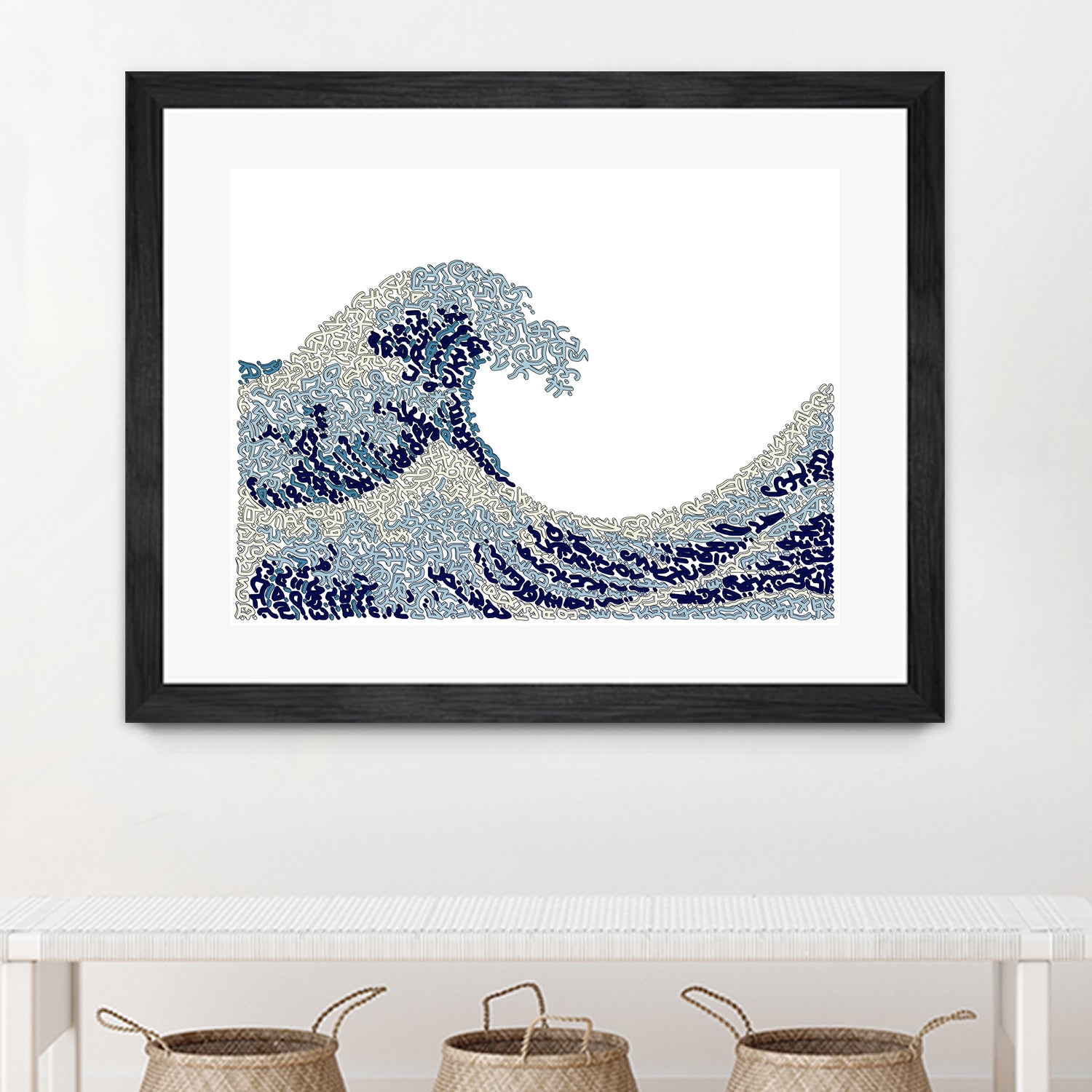 The Wave by Caroline BESSIERES on GIANT ART - blue digital drawing