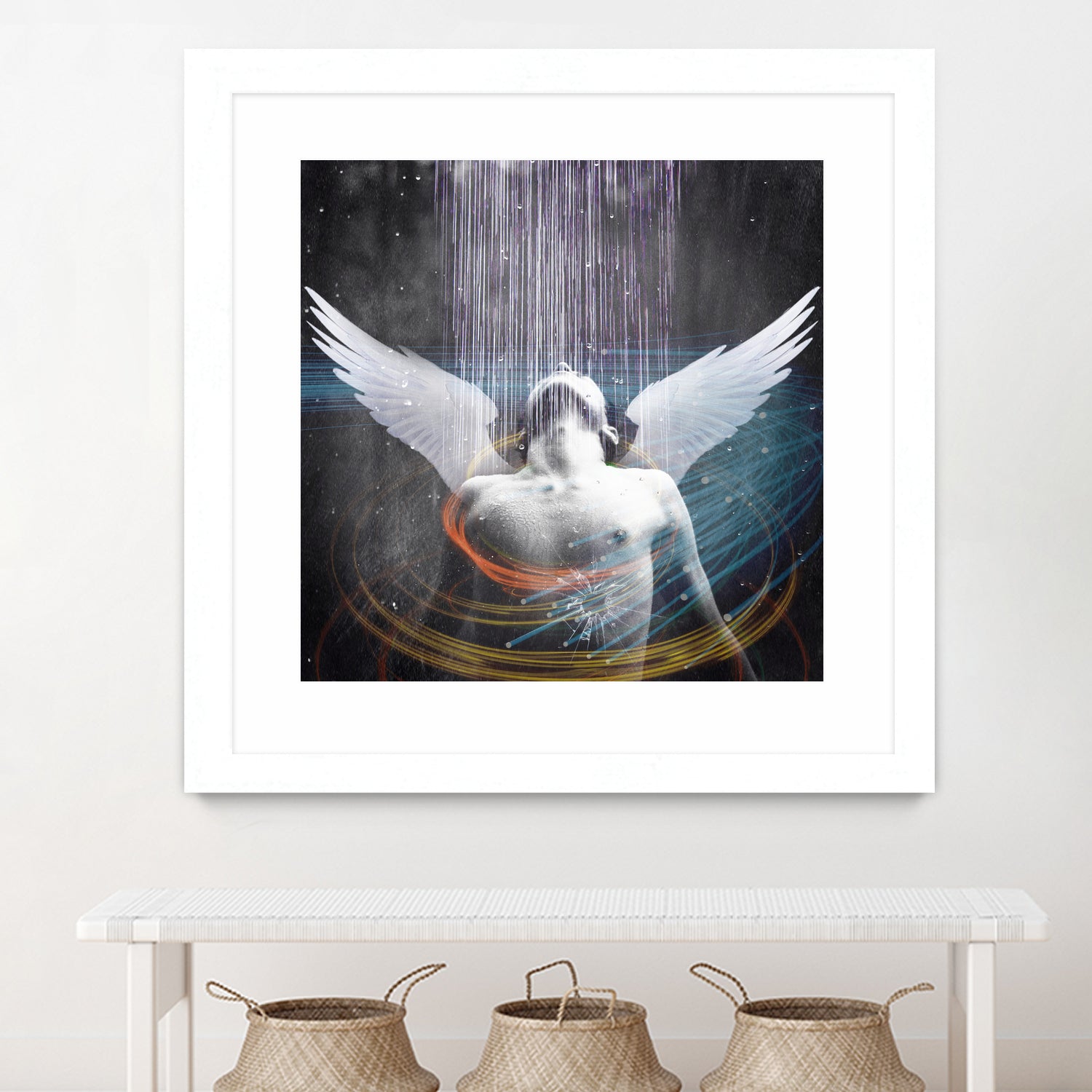 dark rain angel by Vin Zzep on GIANT ART - white photo illustration