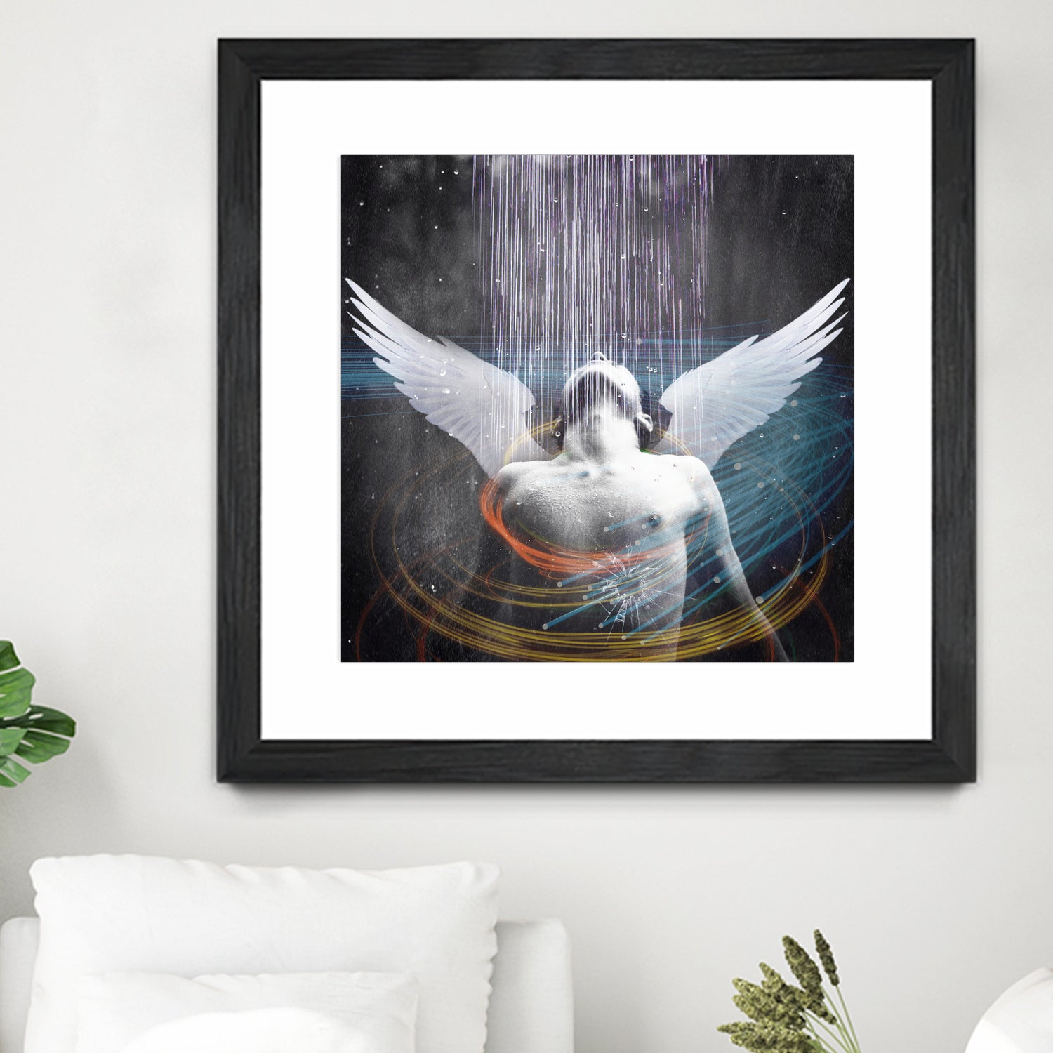 dark rain angel by Vin Zzep on GIANT ART - white photo illustration