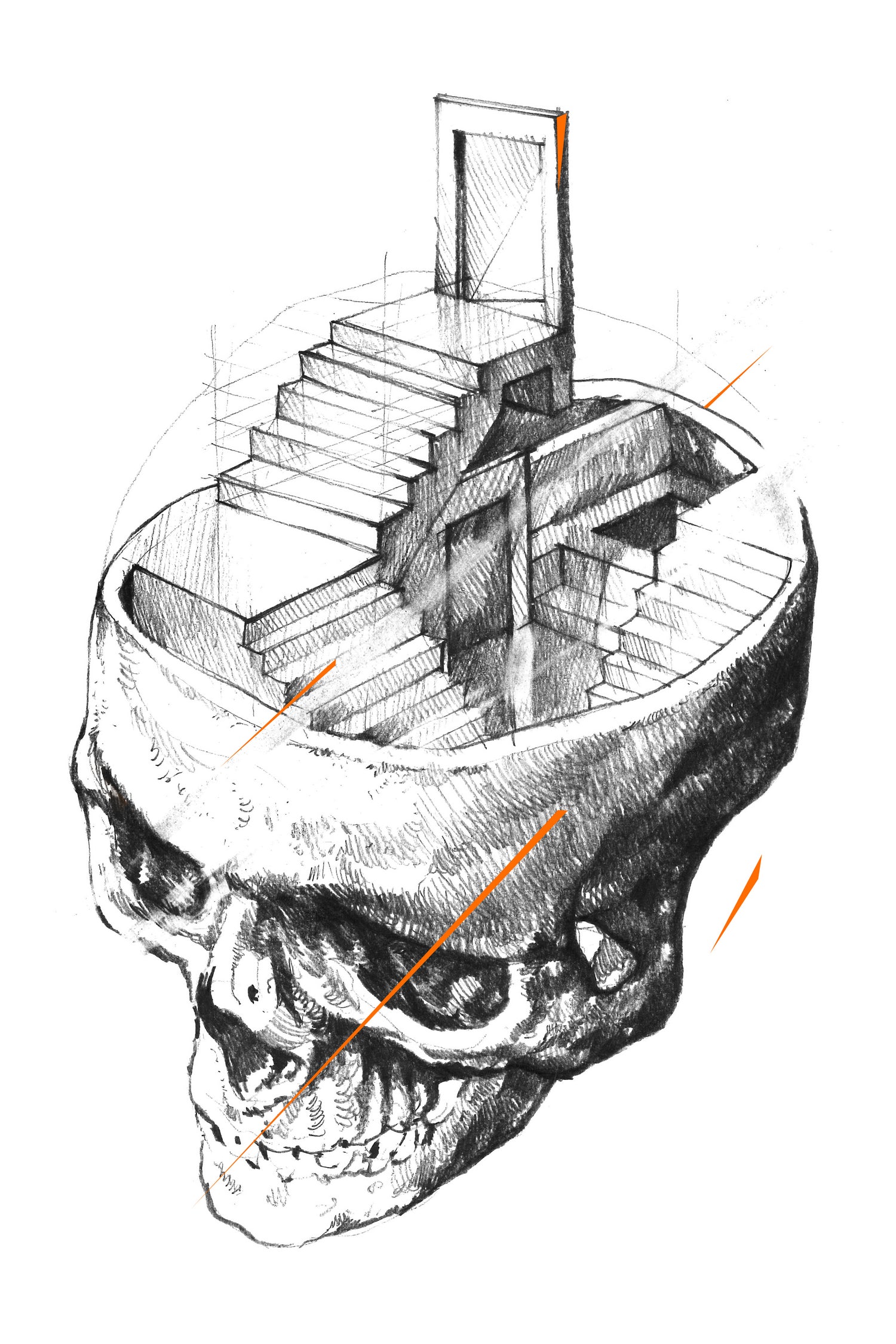 Stairway to heaven by Mikolaj Cielniak on GIANT ART - black photo illustration