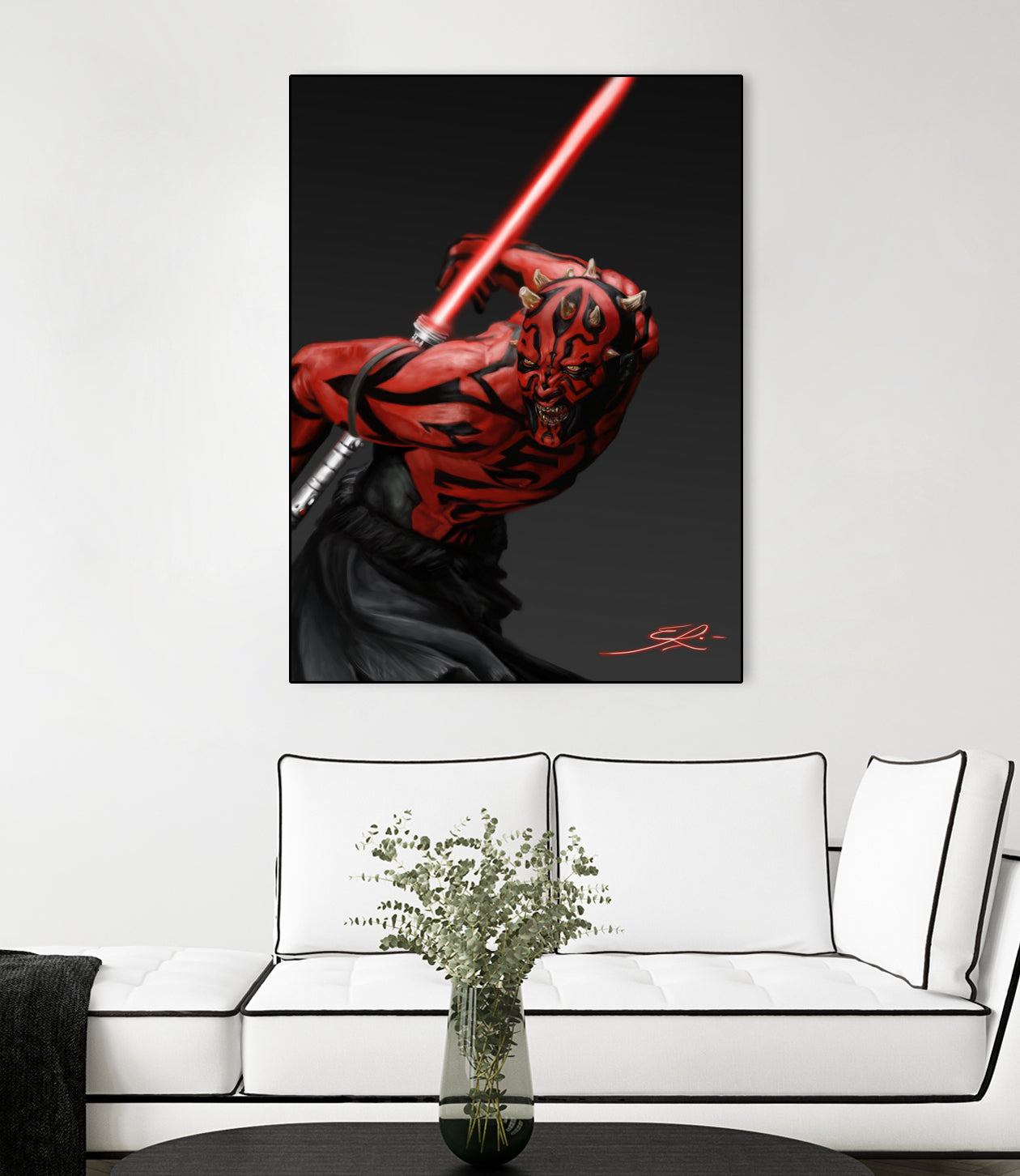 Darth Maul by Eber Riera on GIANT ART - red digital painting