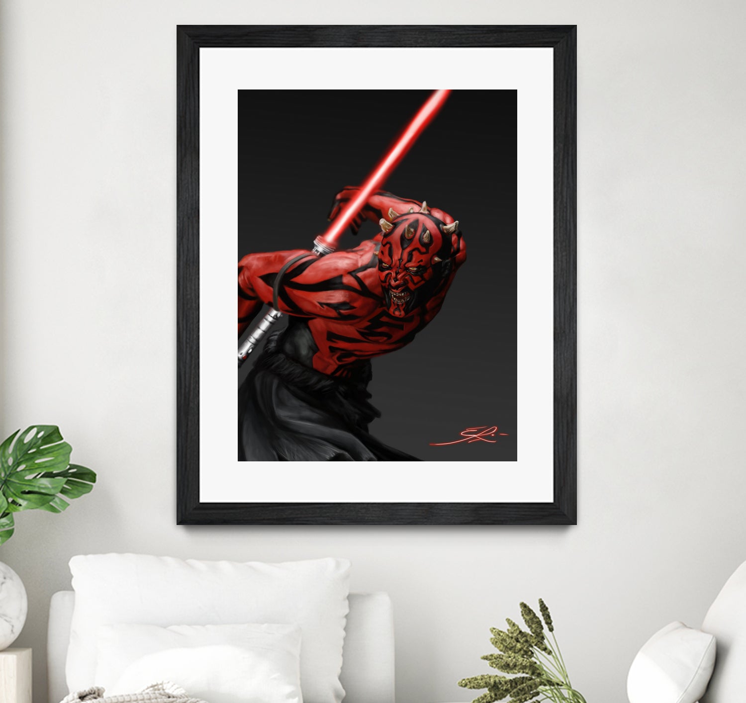 Darth Maul by Eber Riera on GIANT ART - red digital painting