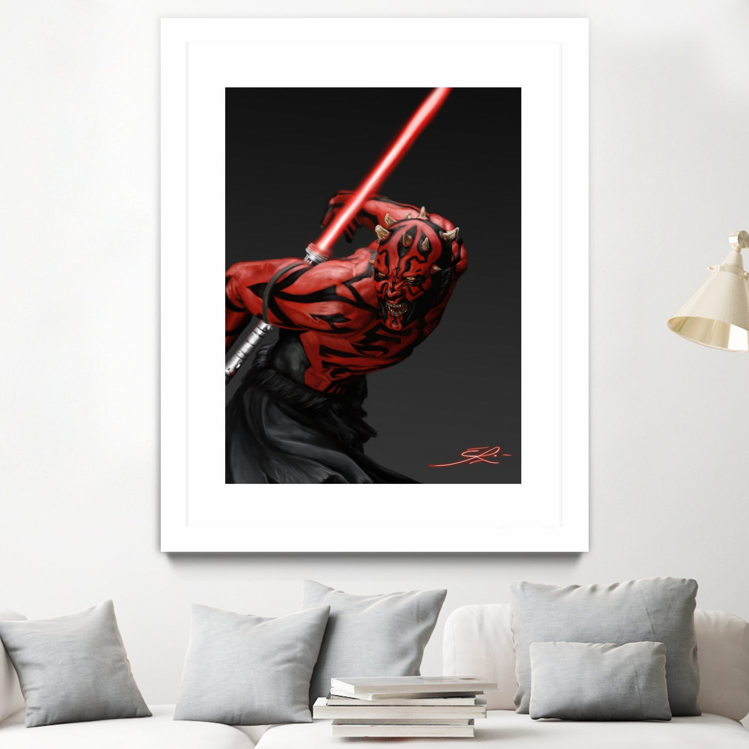 Darth Maul by Eber Riera on GIANT ART - red digital painting