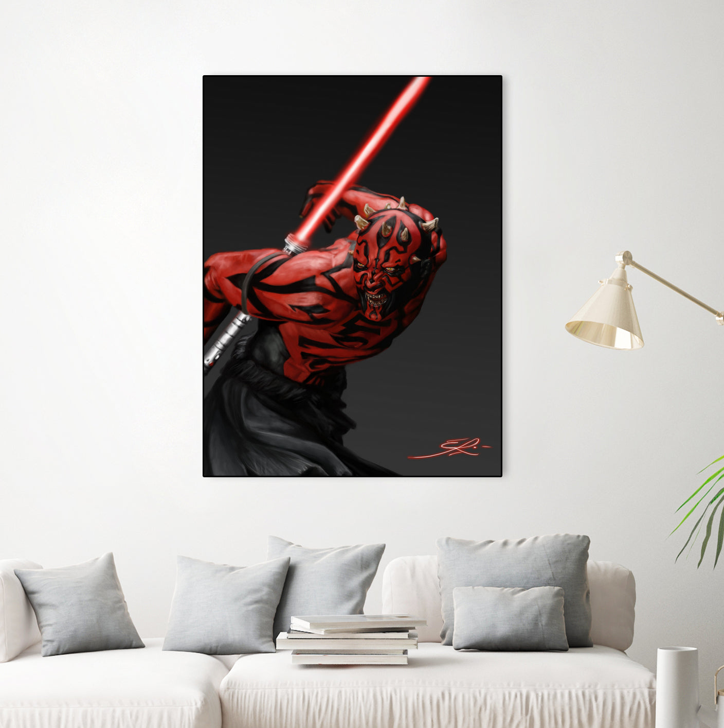 Darth Maul by Eber Riera on GIANT ART - red digital painting