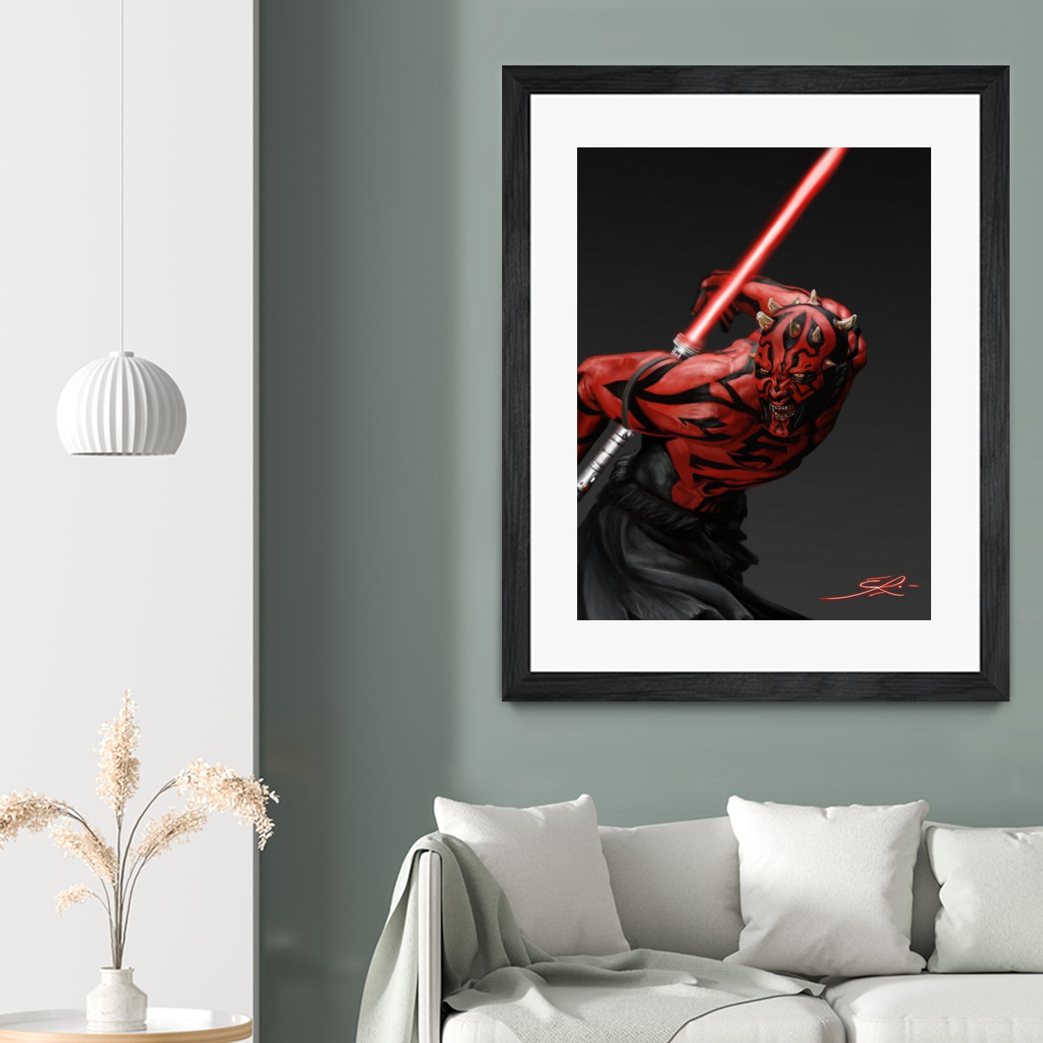 Darth Maul by Eber Riera on GIANT ART - red digital painting