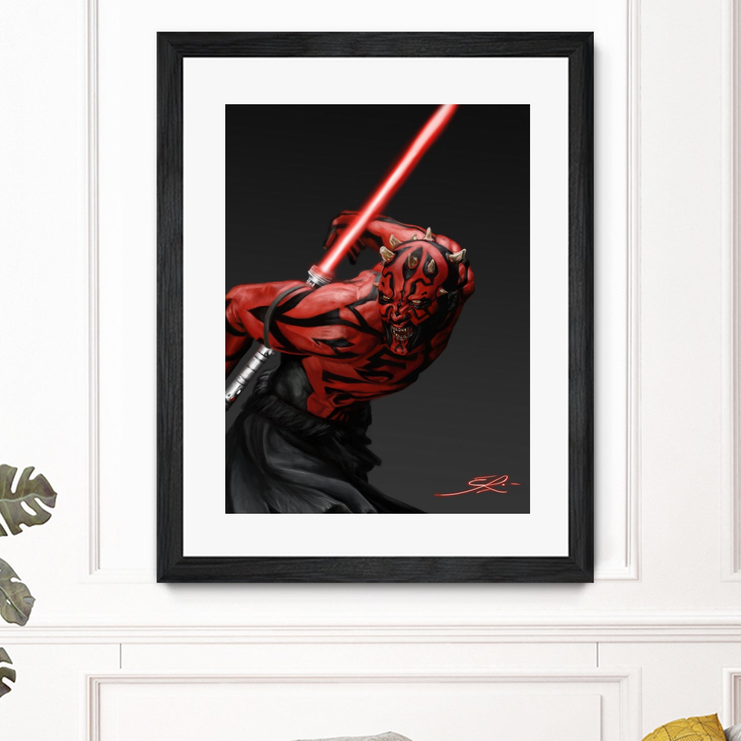 Darth Maul by Eber Riera on GIANT ART - red digital painting