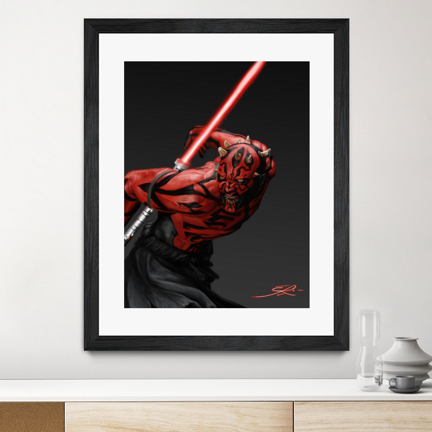 Darth Maul by Eber Riera on GIANT ART - red digital painting