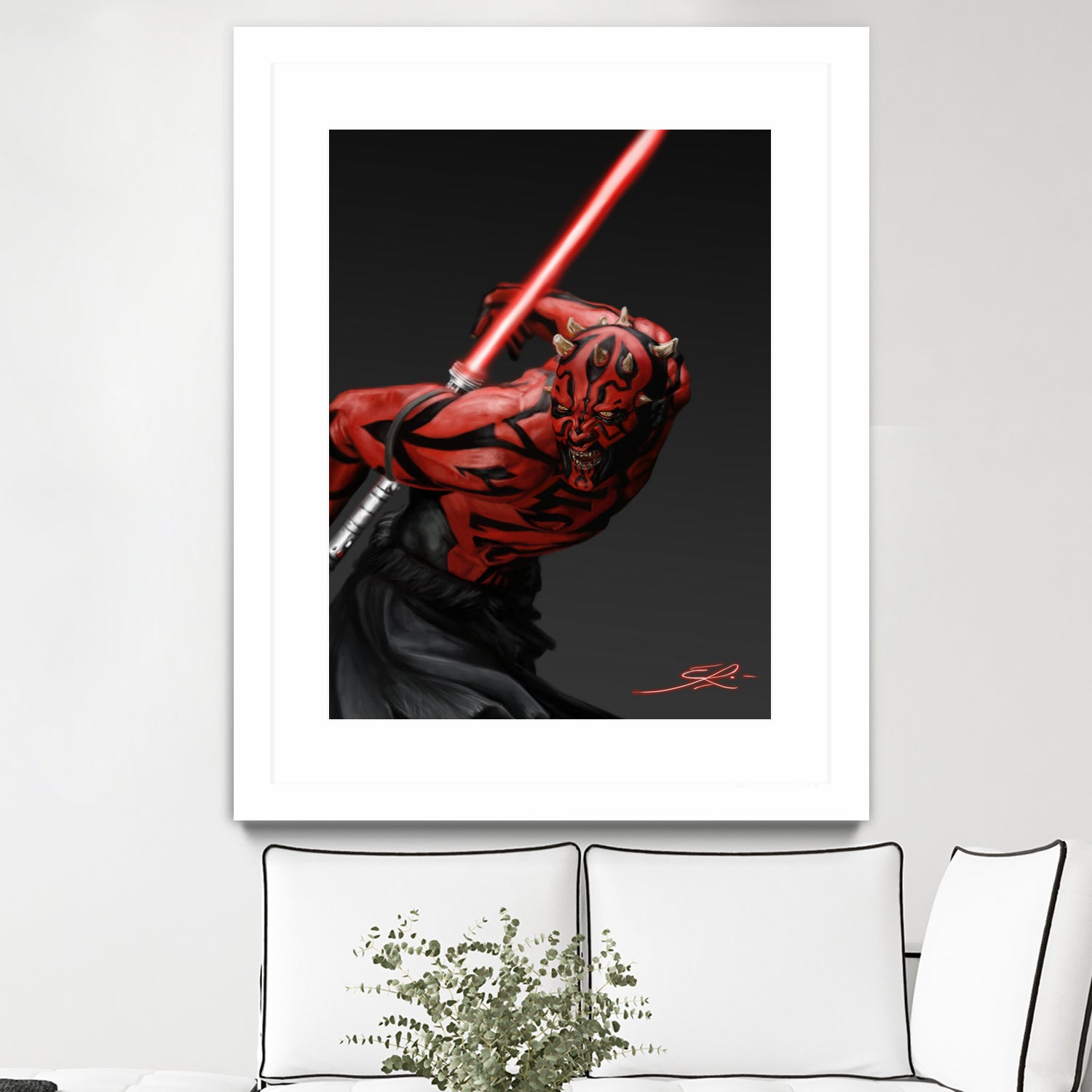 Darth Maul by Eber Riera on GIANT ART - red digital painting