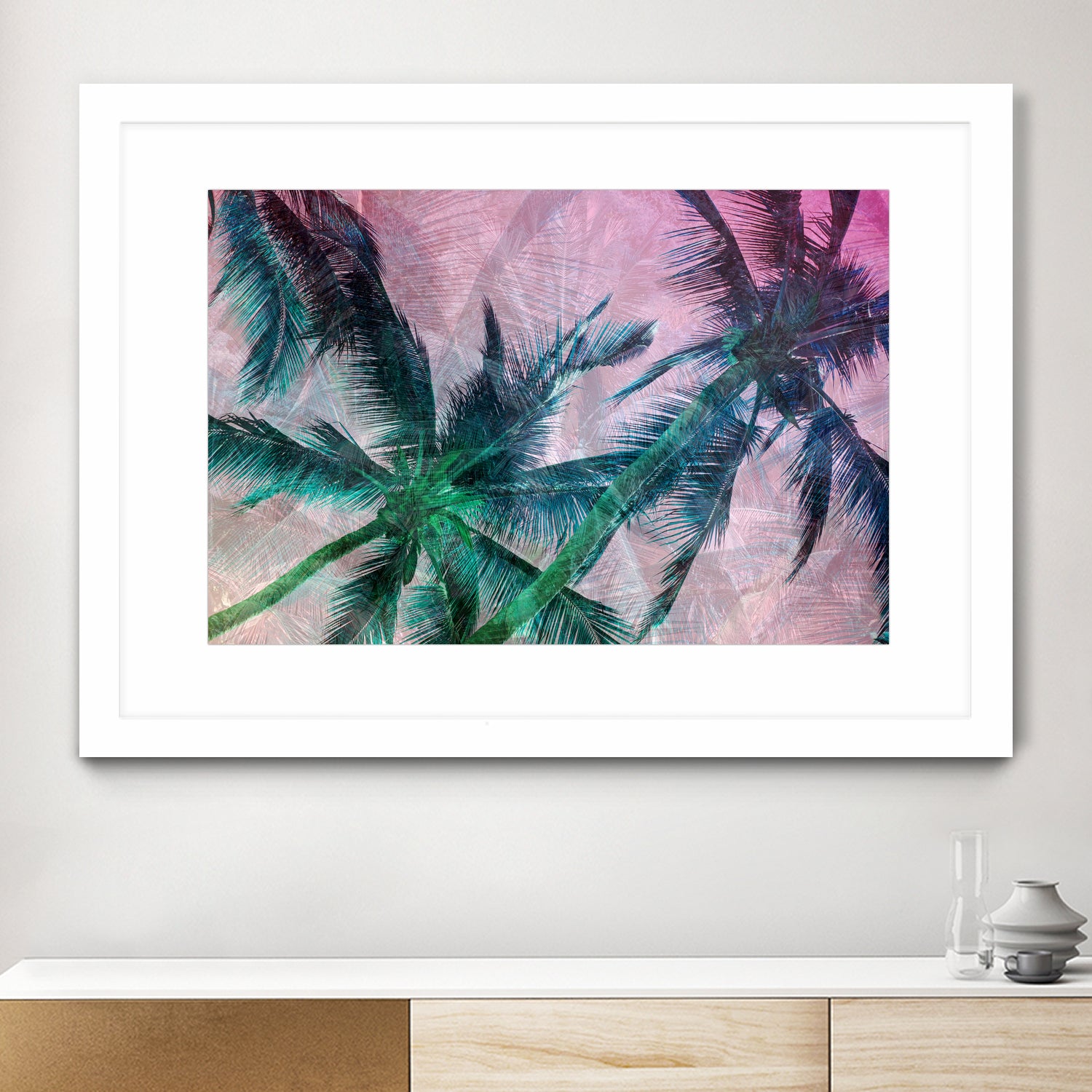 Textured Palms II by Lisa Argyropoulos on GIANT ART - green photo illustration