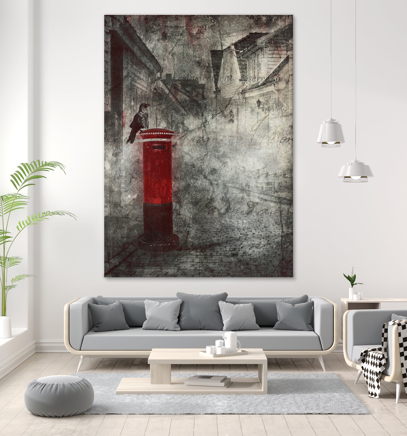 Red Letter Box by Alina Sliwinska on GIANT ART - red mixed media