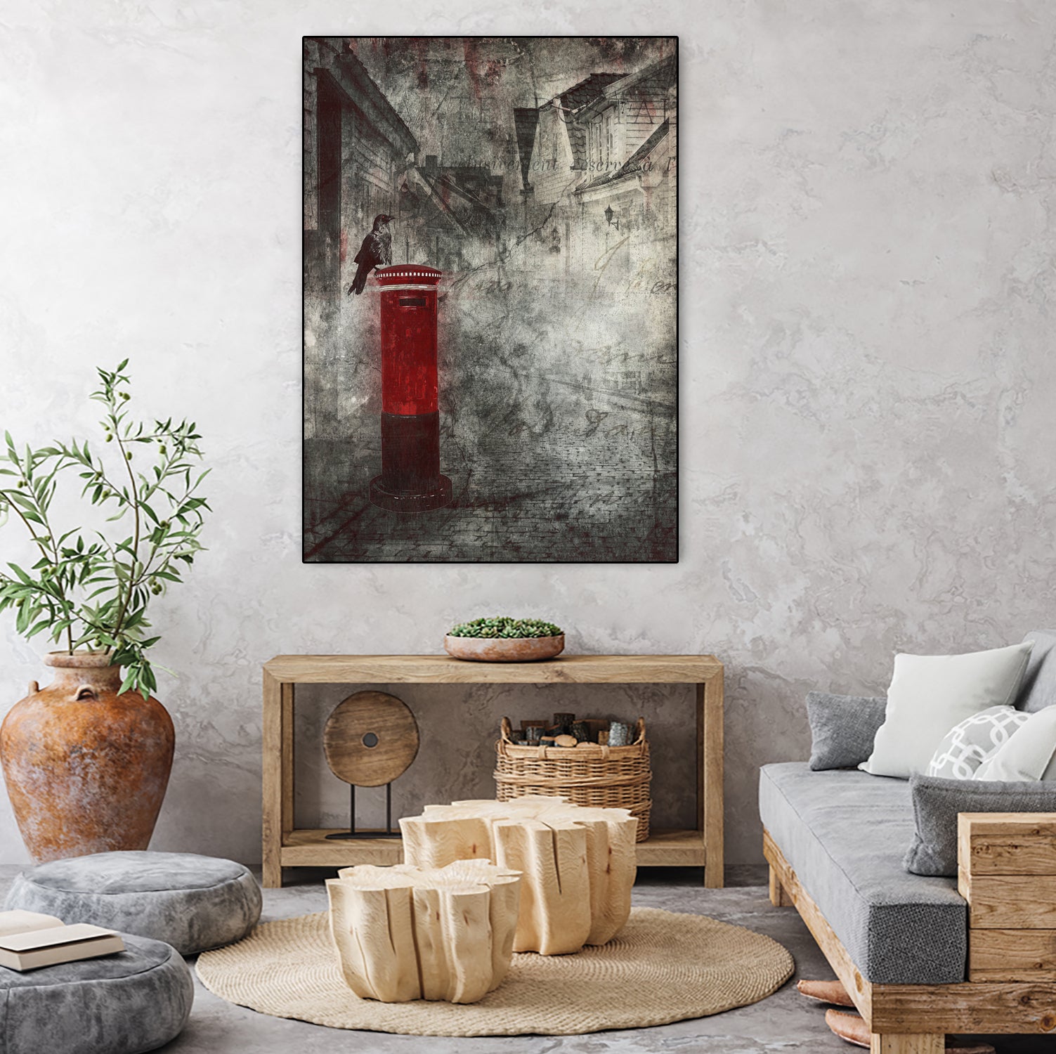 Red Letter Box by Alina Sliwinska on GIANT ART - red mixed media